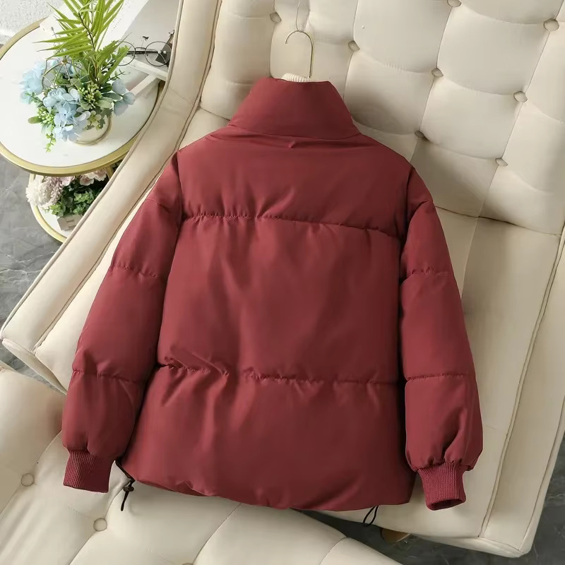 Parkas Women Coat Autumn Winter Keep Warm Puffer Jacket Stand Collar Haruku Outwear Loose Padded Vest Korean Fall 2024