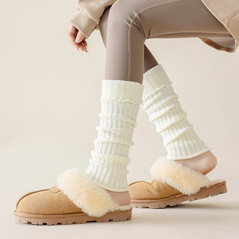 Winter Socks Wooden Ear Foot Long Tube Cotton Warm Socks Boots For Women Stocking Fuzzy Leg Warmers Medias Termicas Mujer Medias 250121