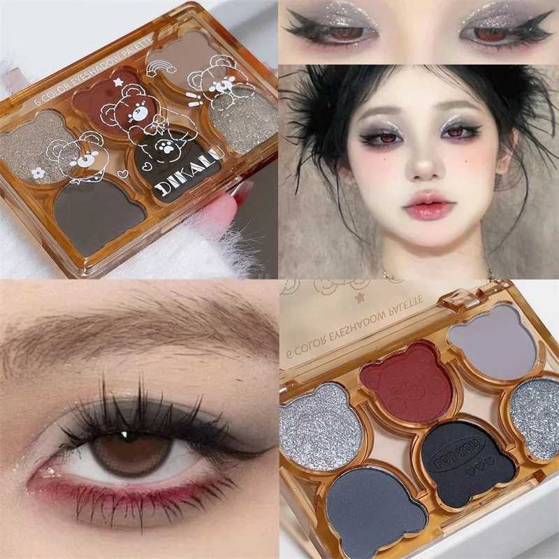 New Arrival 6 Colors Glitter Eyeshadow Matte Pearly Eye Shadow Shine Diamond Long Lasting Red Black Charming Eyes Make Up Palette Cosmetics Z250121