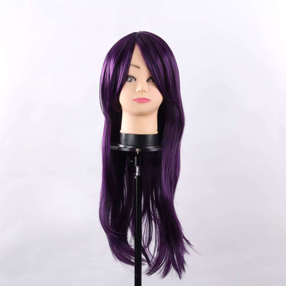 Lace Front Wig Cover T Shape Cm Curly Purple Women S Front Lace Wig With Small Lace Medium Split Pickled Long Curled Hair Synthetic Headset