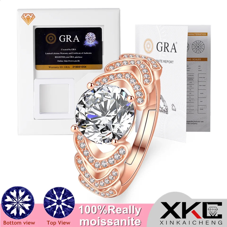Gra ring two- micro-inlay zircon-plated platinum-plated rose-gold ring Ladys jewelry 250121