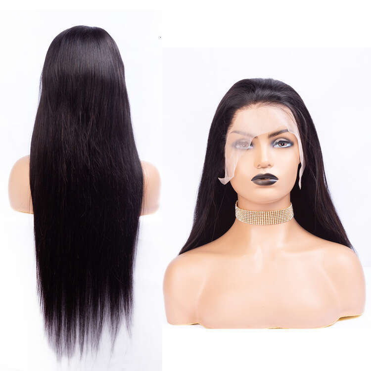 Lace Front Wig Cover T Shape Wig Front Lace Soft X Myanmar Straight Human Hair Headband Natural