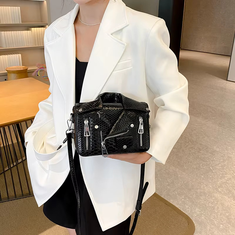 Designer Women's Tote Fashion Lapel Jacket Crossbody Bag Purse Hip Hop Clothes Shape Ladies Shoulder Bags High Grade Handbag