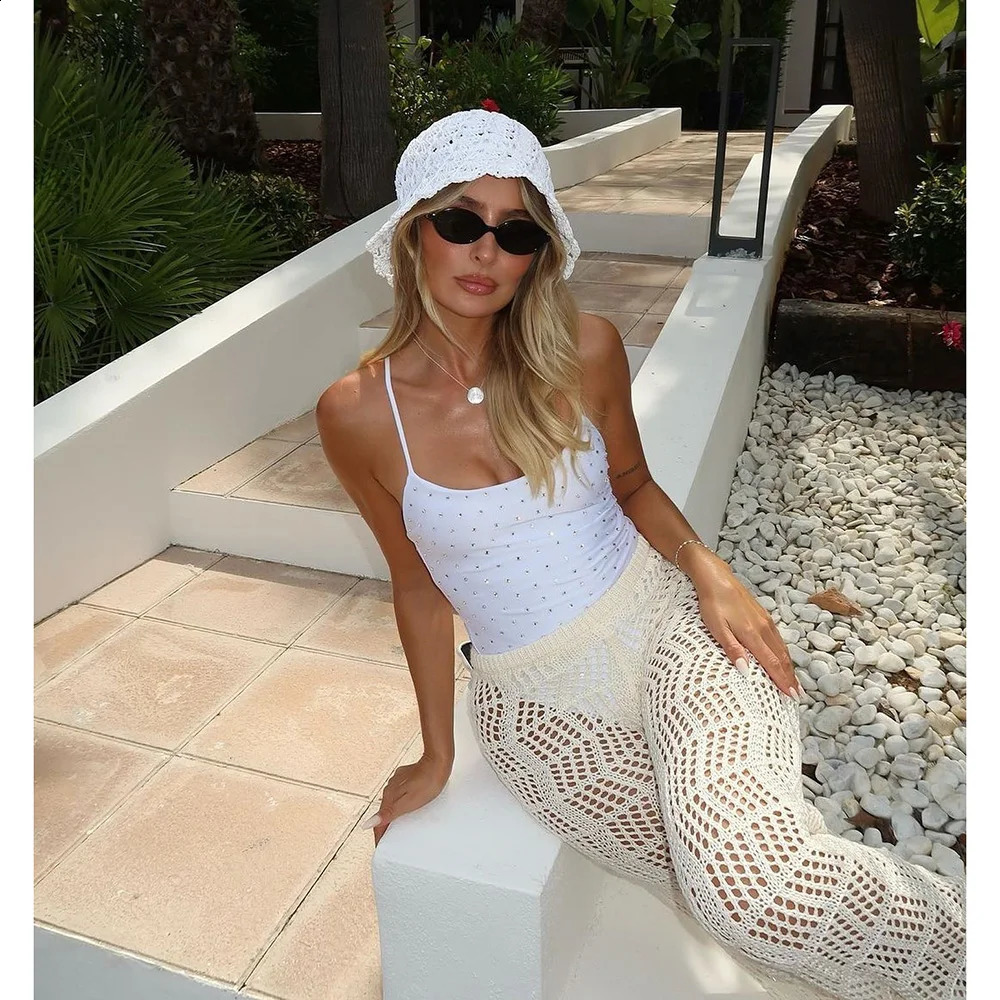 One piece Swimsuit For Women Swimwear Diamond Sexy Beachwear Female Swim Suit Backless Bodysuit Solid Bathing Suit 250109