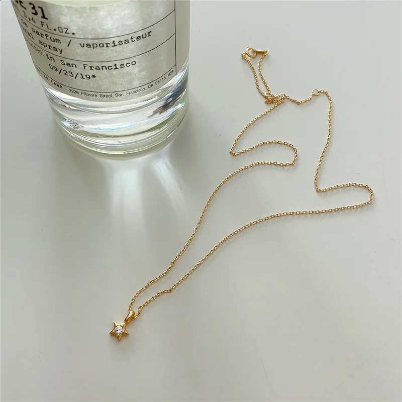 WANTME Three-Purpose Star Moon Irregular Pearl Pendant Chain Necklace for Women Genuine 925 Sterling Silver Party Jewelry Gift 250117