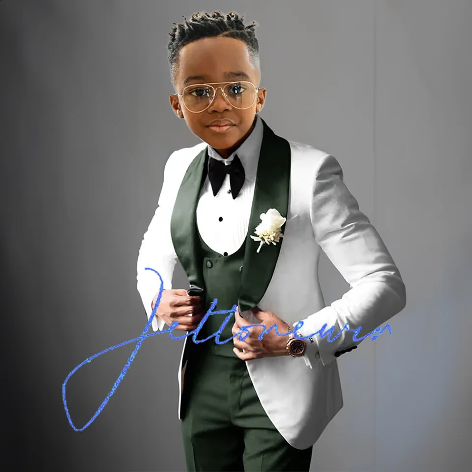 Suit for Boys Wedding Tuxedo Kids Formal Jacket Pants Vest 3 Piece Set Custom Outfit Classic Clothes 2-16 years 250120