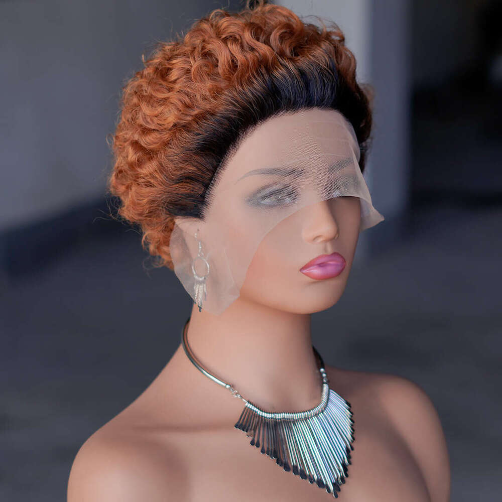 Lace Front Wig Cover T Shape Chanxiu Real Person Wig Short Small Hair Set Front Lace Elf E Curly Wigs
