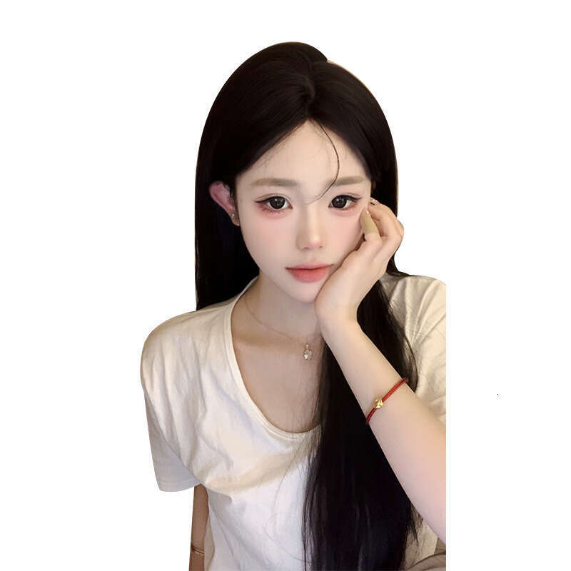 Lace Front Wig Cover T Shape Forehead Lace Wig Women S Full Head Cover New One Piece Fashion Natural Anti Aging Simulation Long Straight Hair