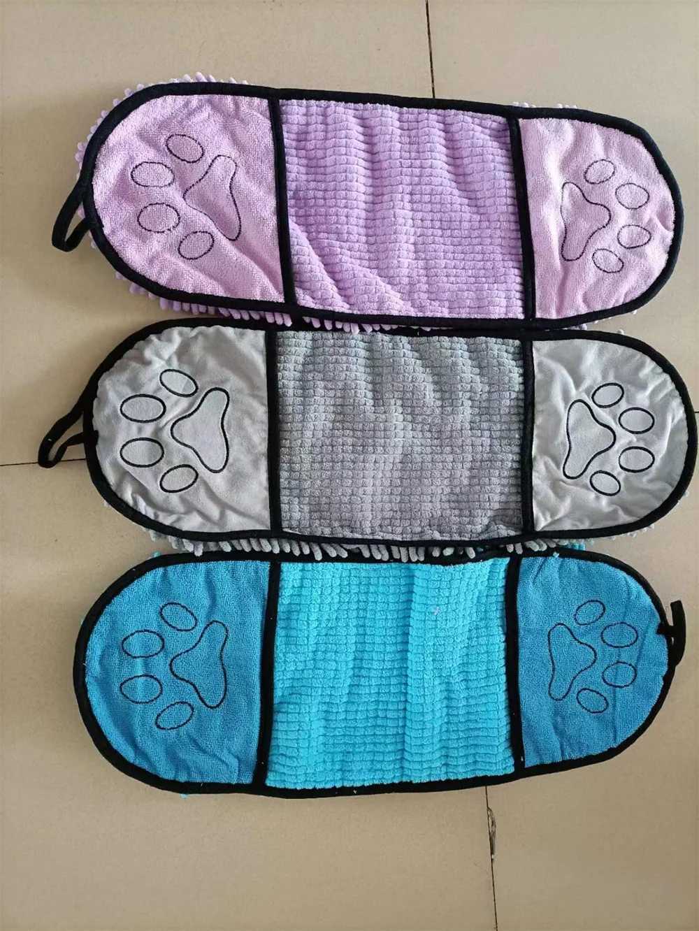 Pet Dog Towel Cat Universal Bath Towel Quick Dry Super Absorbent Soft Towel Pocket Cleaning Tool Pets Cleaning Tool M250118
