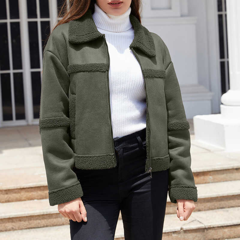 Autumn Winter Leather Jacket Womens Fashionable Warm Suede Jacket Casual Windproof Jacket Womens Clothing Womens Leather Womens Jacket 241209