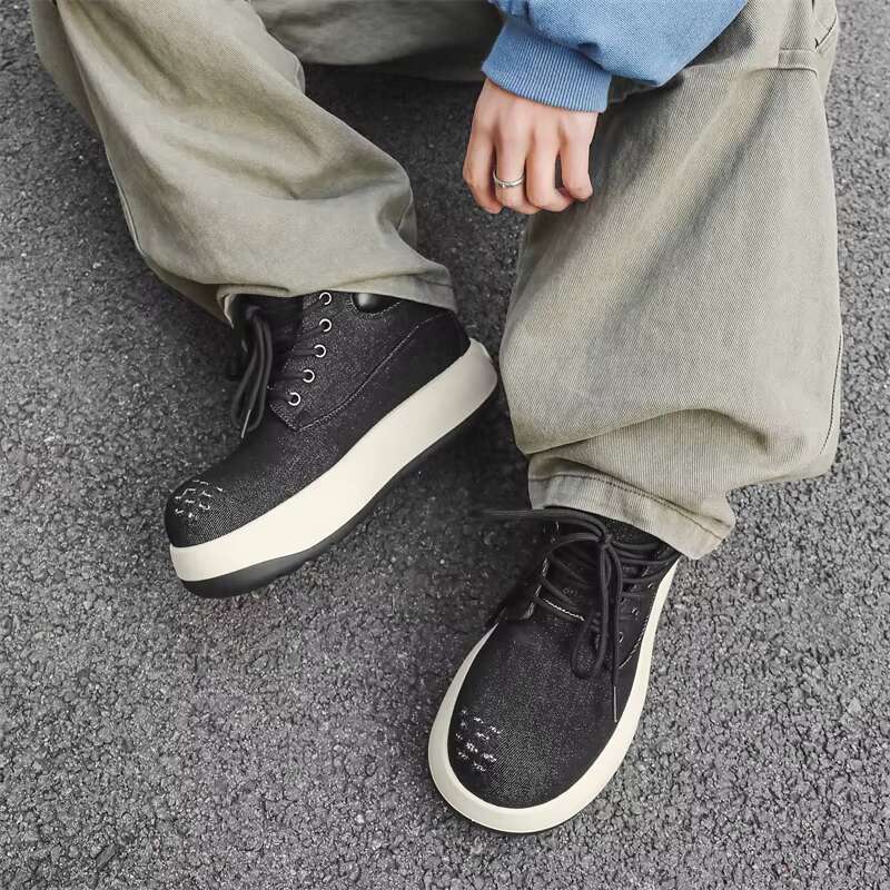 Men's Leather Waterproof Lace Up Chukka Ankle Oxford Dress Boots Casual Business Work Daily Shoes For Men free shipping shoes