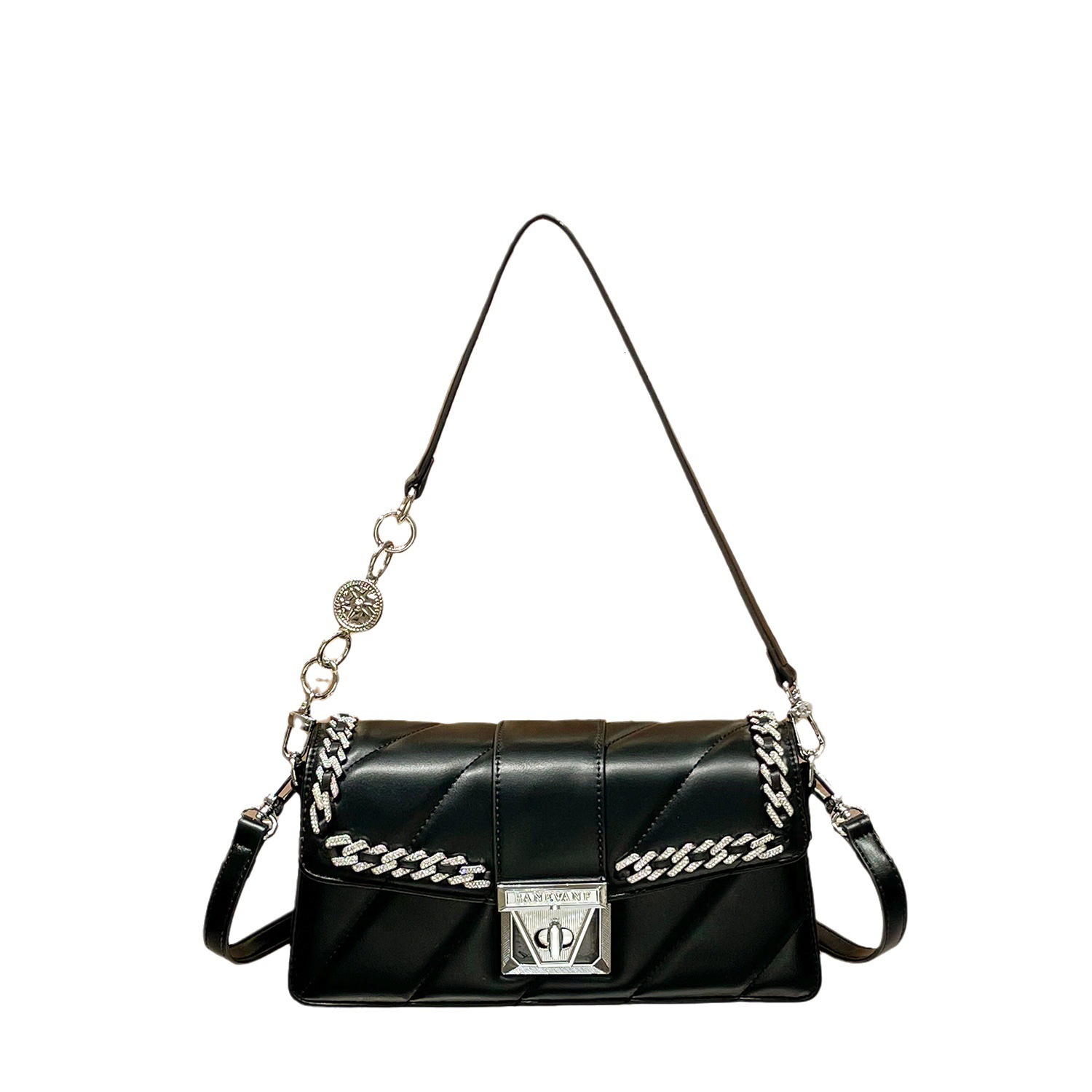 KB Queen's new diamond grid shoulder armpit bag is fashionable, exquisite, versatile, and hot for women