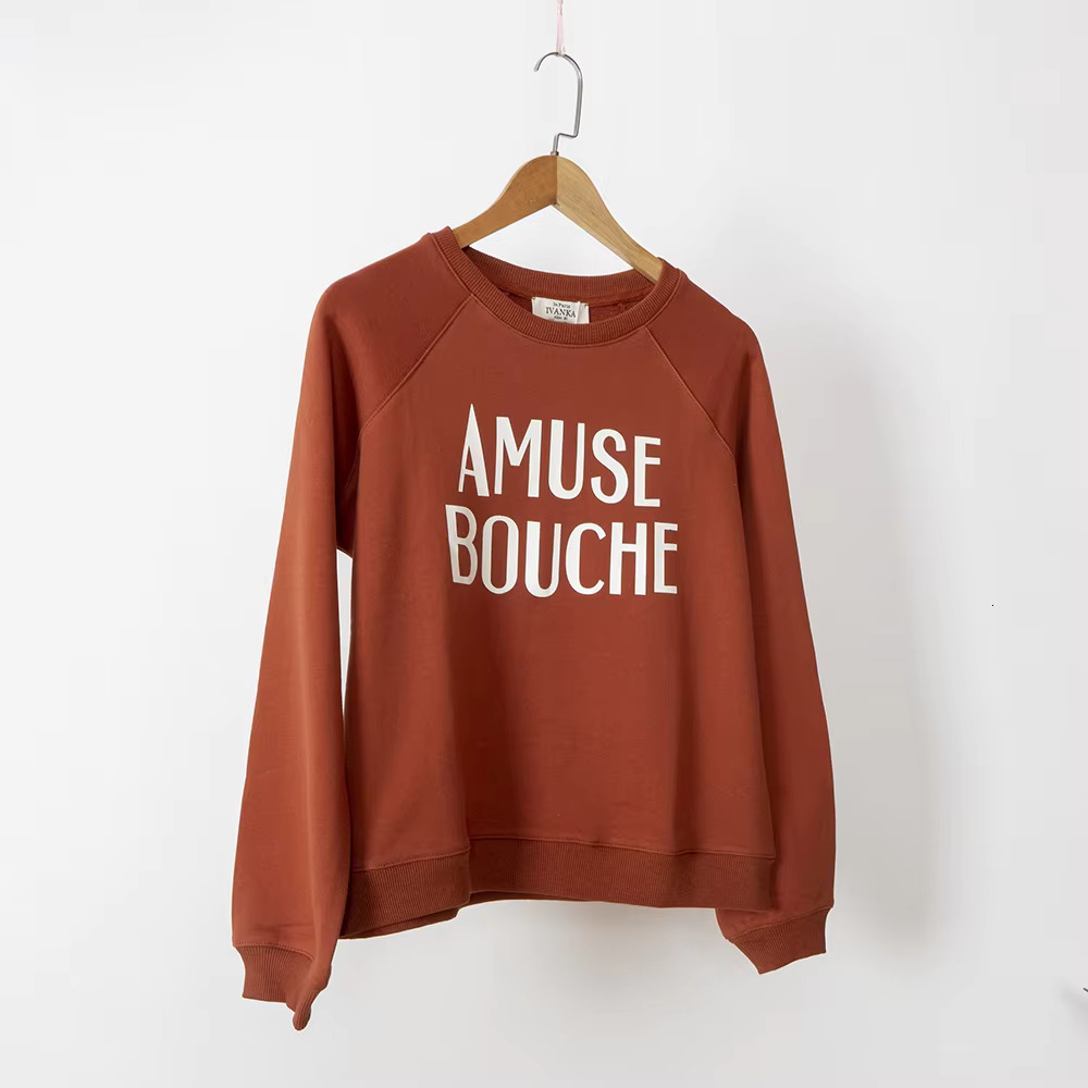 ZESSAM Letter Graphic Print Sweatshirt Women Winter Long Sleeve O-Neck Cotton Female Pullover Vintage Casual Lady Top 2022