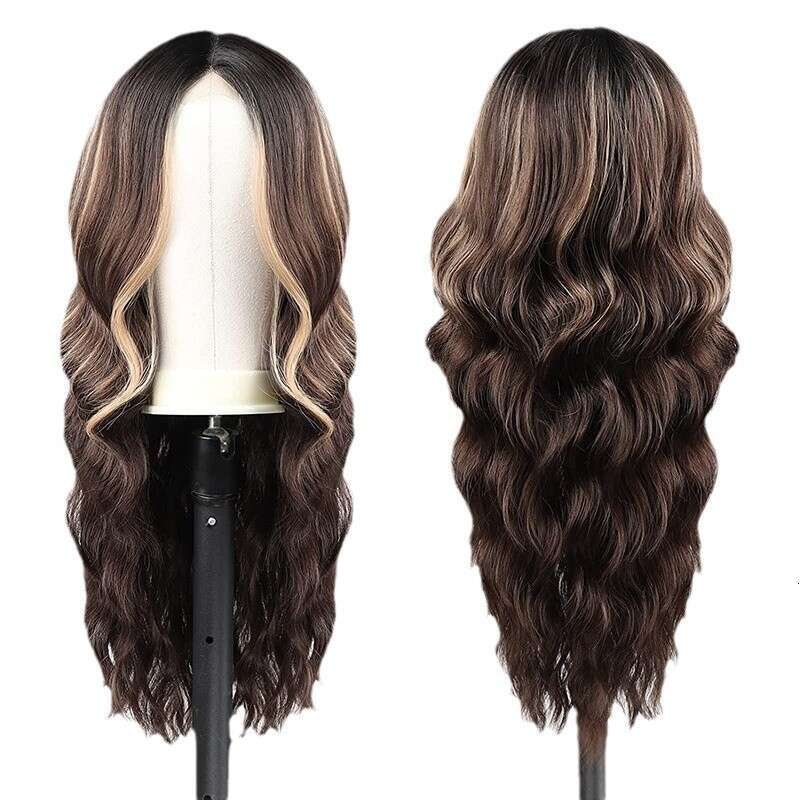 Lace Front Wig Cover T Shape Hot Selg Women S Long Curly Hair Small Front Lace Wig Highlight Dyed Synthetic Wig Headband Wigs Wigs