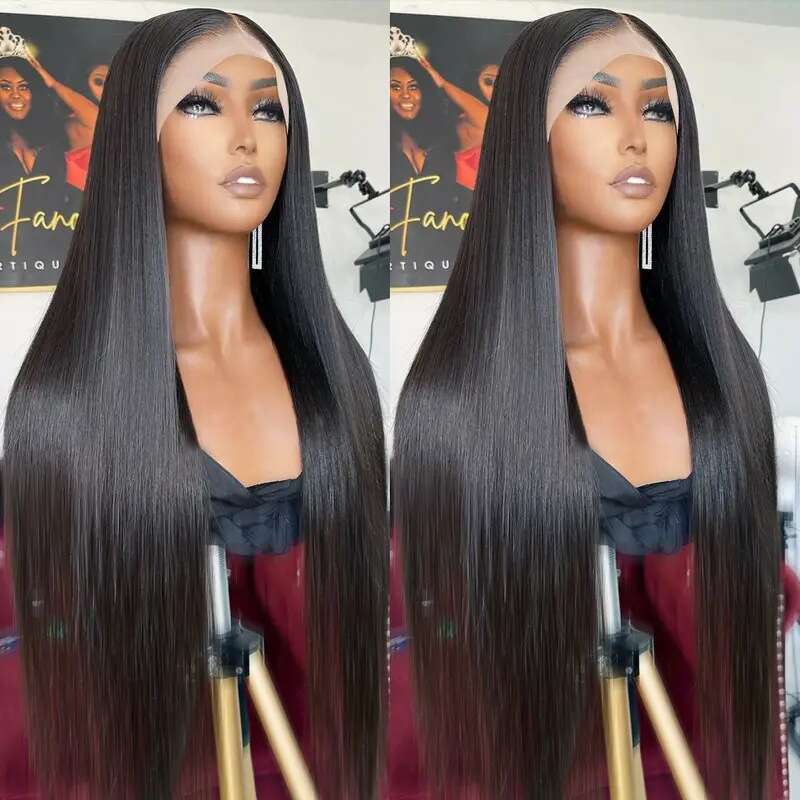 Lace Front Wig Cover T Shape Ladies Fashionable Wig Hot Selling Front Lace Mid Split Long Straight Synthetic Headband
