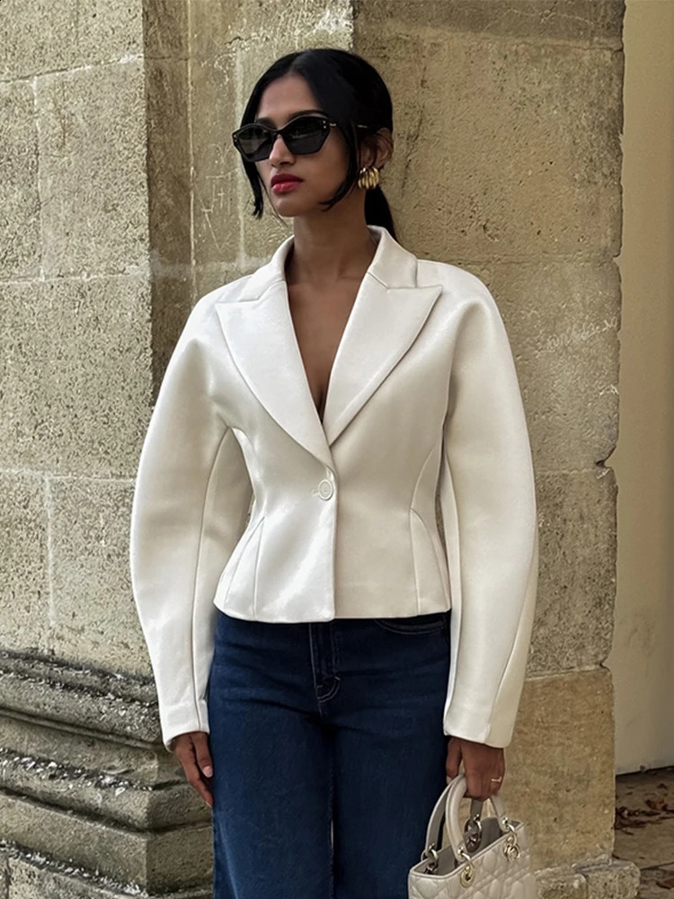 Elegant V-neck Coats Long Pants Womans Set Retro Solid Lapel Single Breasted Coat Straight Sets Female Autumn Chic Outfits 250120