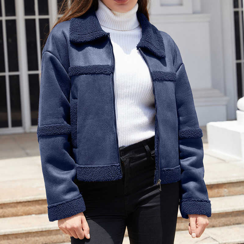 Autumn Winter Leather Jacket Womens Fashionable Warm Suede Jacket Casual Windproof Jacket Womens Clothing Womens Leather Womens Jacket 241209