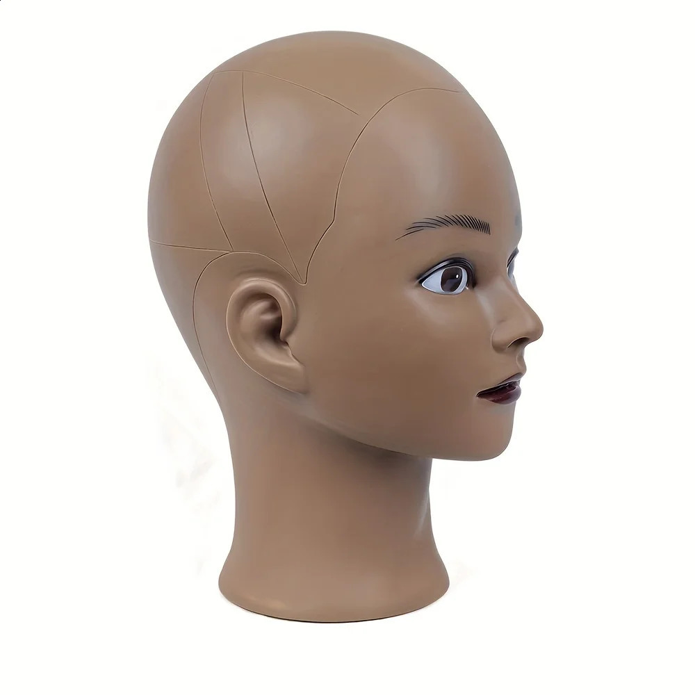 Female professional beauty wig making with bald head model head display wig glasses with bracket 250114
