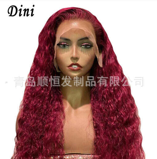 Lace Front Wig Cover T Shape Women S Wig Front Lace Small Curl With Long Curly Hair In The Middle Fashionable Explosive Head Synthetic Fiber Headband
