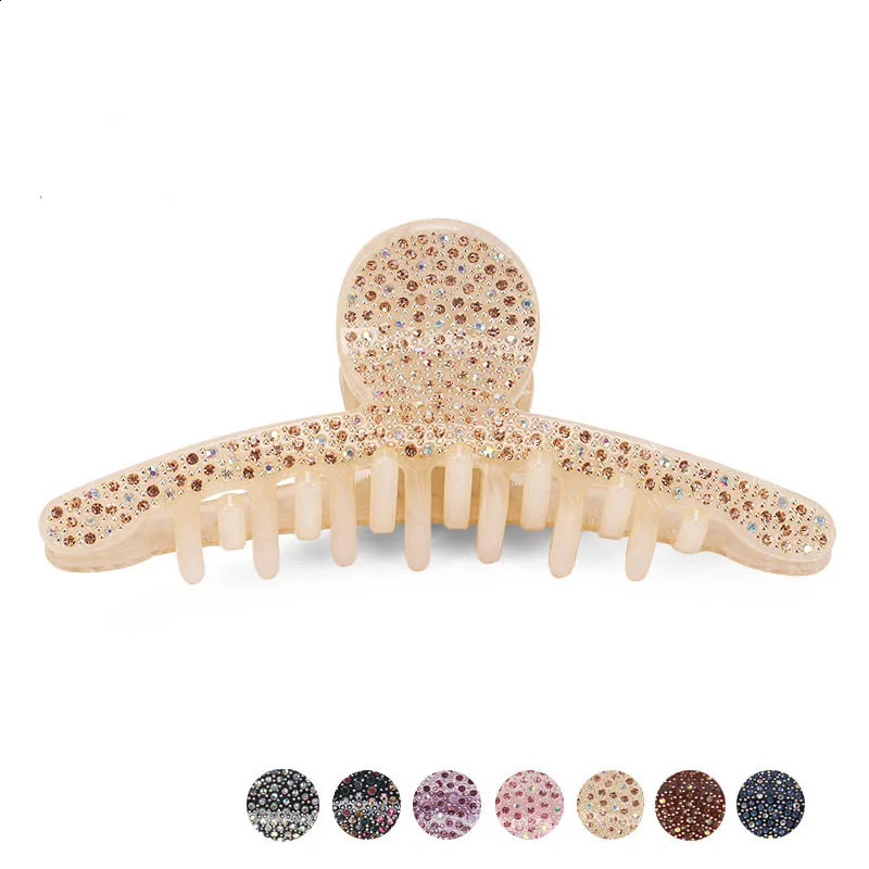 Charms Spark Rhinestones Hair Claw Clip for Women Girls Good Hair Accessory Ornament Jewelry Tiara for Ponytail Holder Party 250120
