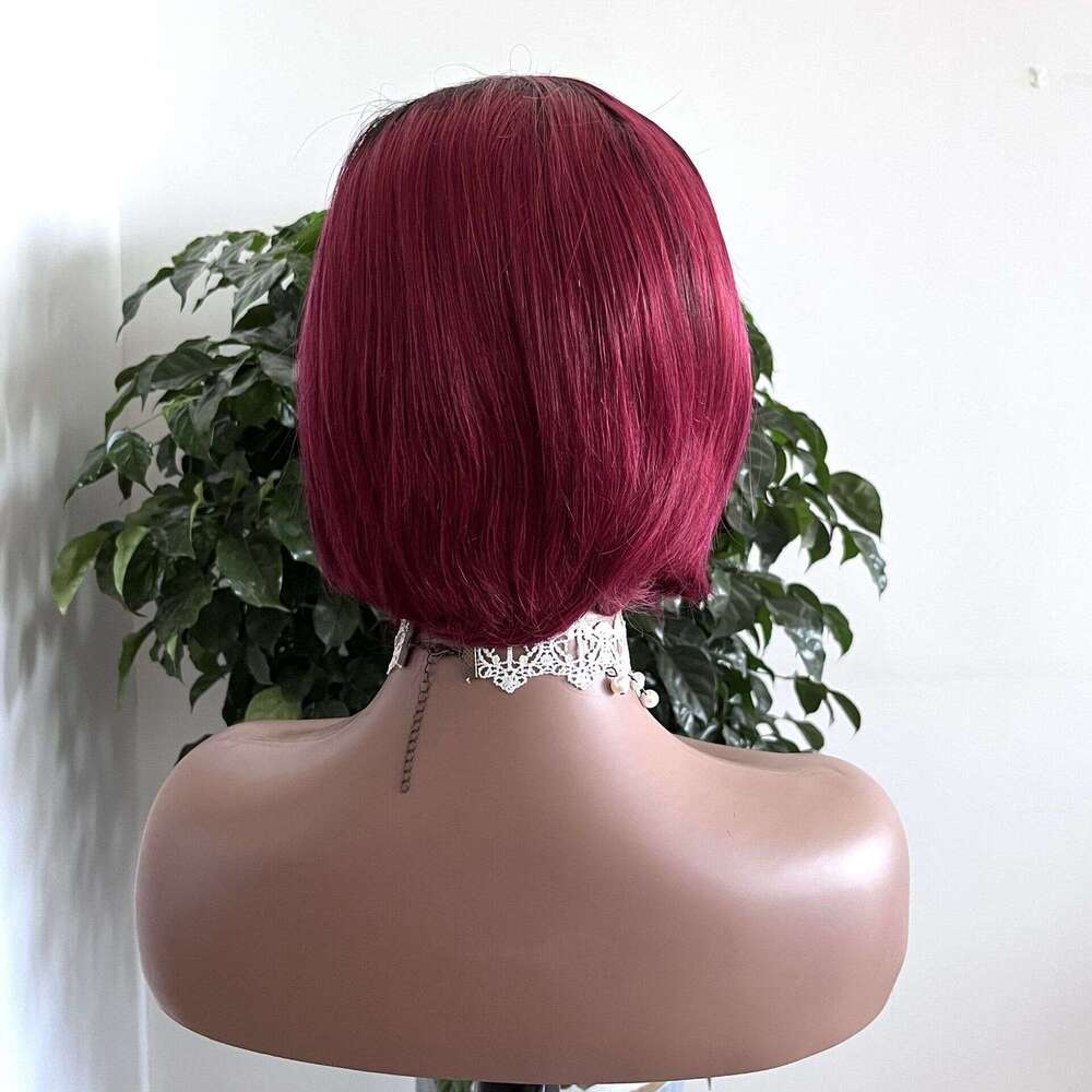 Lace Front Wig Cover T Shape Bestselling Partial Short Straight Front Lace Full True Real Hair Headset