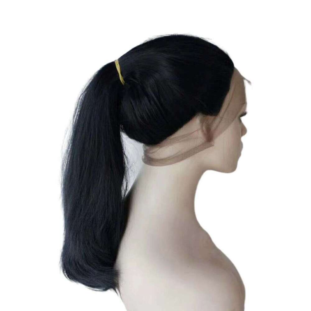 Lace Front Wig Cover T Shape Fashion Wig With Straight Hair Lace Synthetic Full Hand Hook Wig Headband For Cosplay Performance Using Long Hair