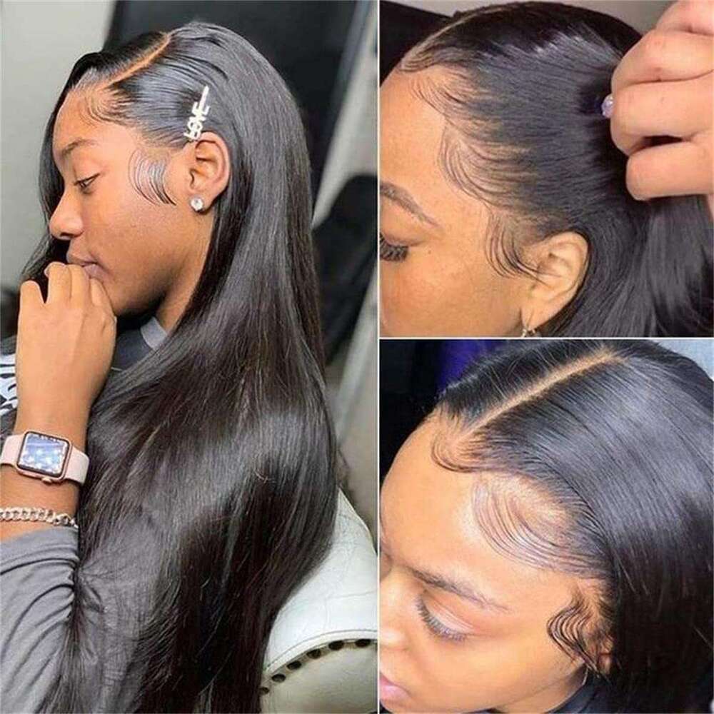 Lace Front Wig Cover T Shape Fashion Wig With Straight Hair Lace Synthetic Full Hand Hook Wig Headband For Cosplay Performance Using Long Hair