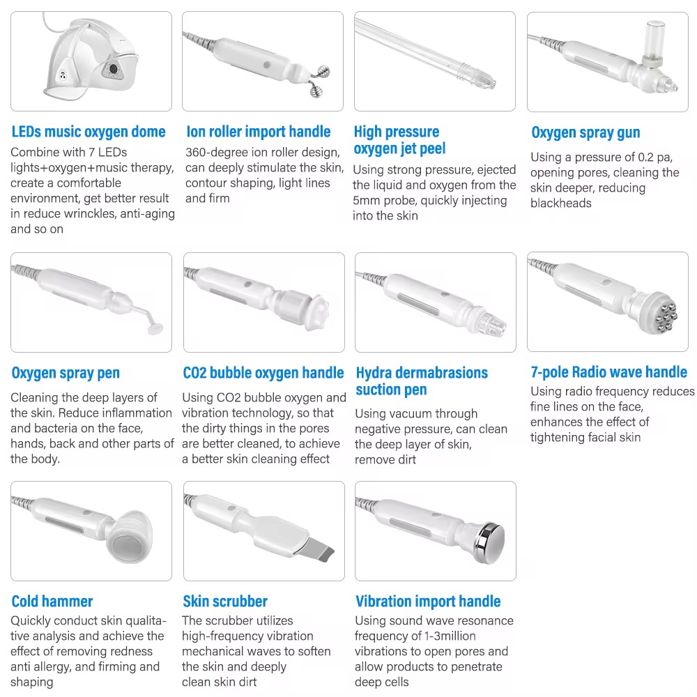 Pdt Led Light Therapy Facial Cleansing Product Machine 11 in 1 Oxygenation Glow Skin Machine