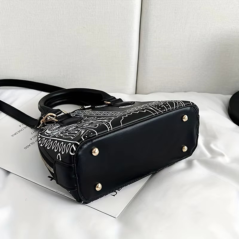 Fashion Trend Cashew Wer Handle Shoulder Shell PU Waterproof Large Capacity Lady Messenger Bag