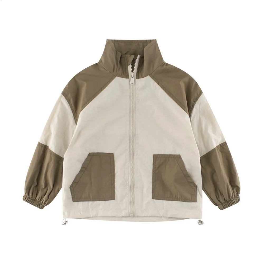 High Qualify Jacket for Boys Girls Zipper Casual 2025 Spring Capsule Patchwork Coat Outerwear 250114