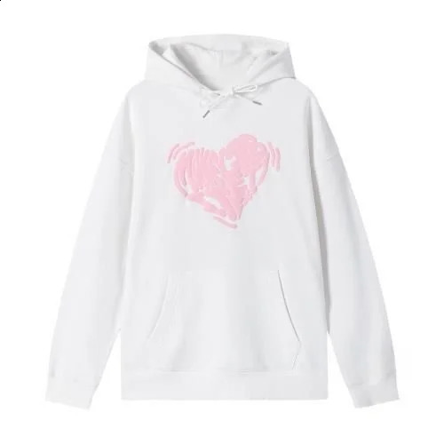 Couple sweater fashionable European and American street hiphop top trendy loose printed hoodie comfortable 250121