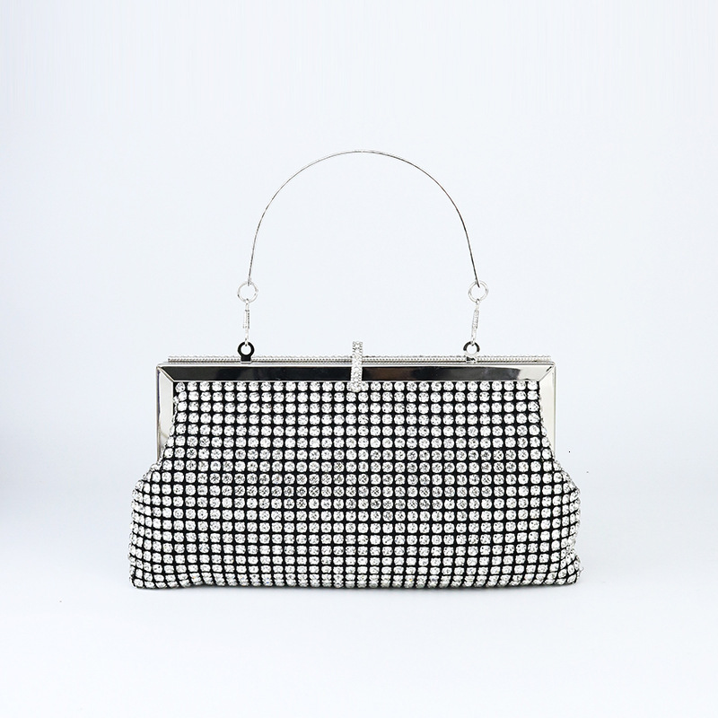New Diamond Shining Square Handheld Banquet Bag With Large Capacity Fashion Women's Handbag