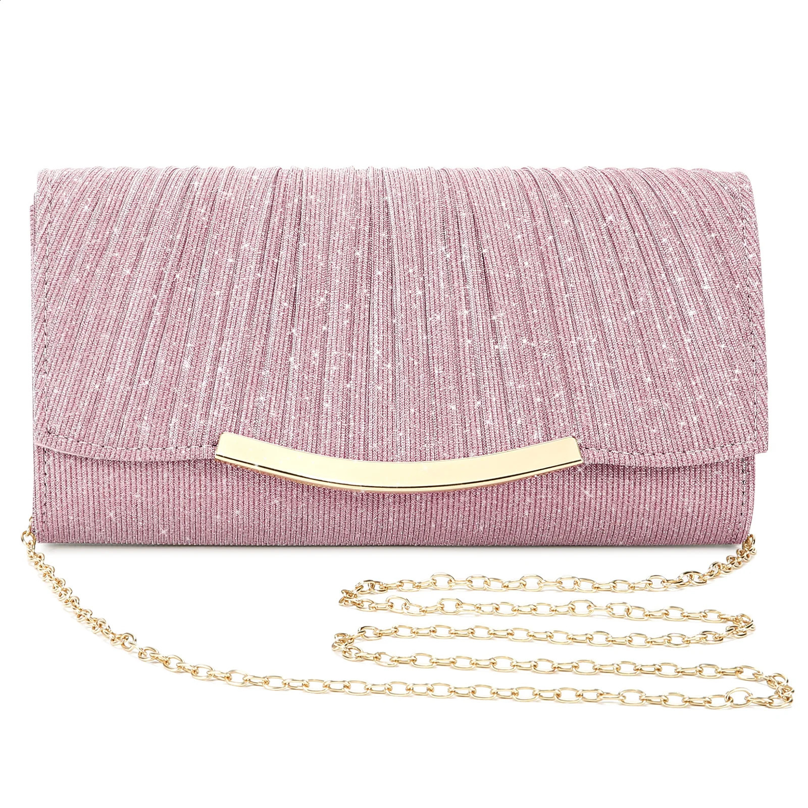Evening Clutch Bags Fashion Women Elegant Silver Gold Shiny Handbag Wedding Party Long Purses Banquet Clutch Purses Shoulder Bag 250122