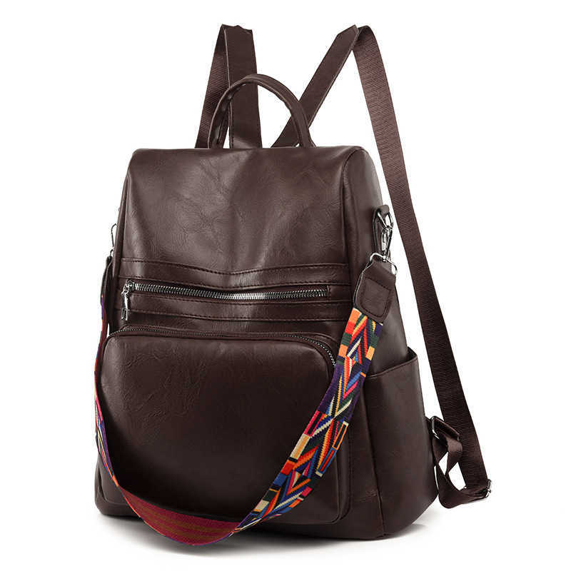 Backpack for women new leather travel backpack brown outdoor leisure womens backpack womens backpack