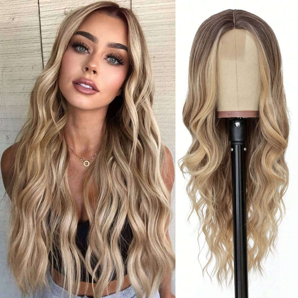 Lace Front Wig Cover T Shape Hot Selg Women S Long Curly Hair Small Front Lace Wig Highlight Dyed Synthetic Wig Headband Wigs Wigs