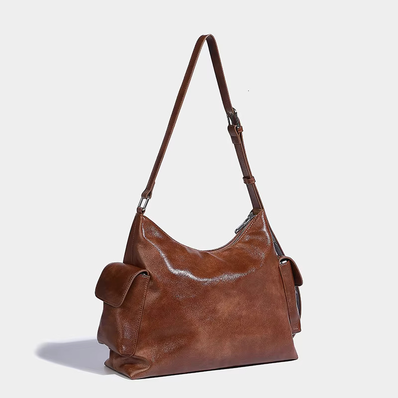 Large Capacity Tote Bags For Women Designer Handbags And Purses 2024 New In Vintage Multiple Pockets Shoulder Crossbody
