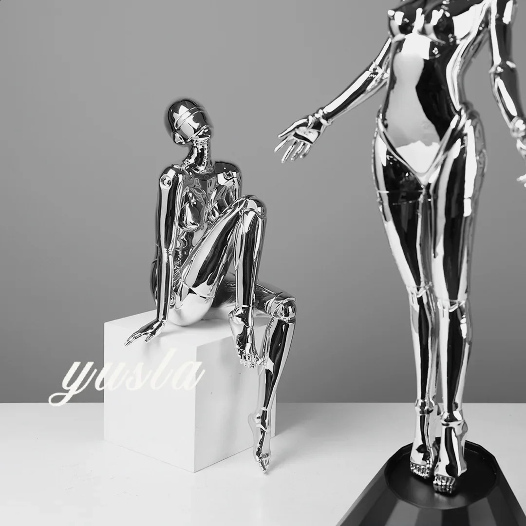 Modern art HajimeSorayama mechanical goddess figure sculpture ornaments desktop decorations 250118