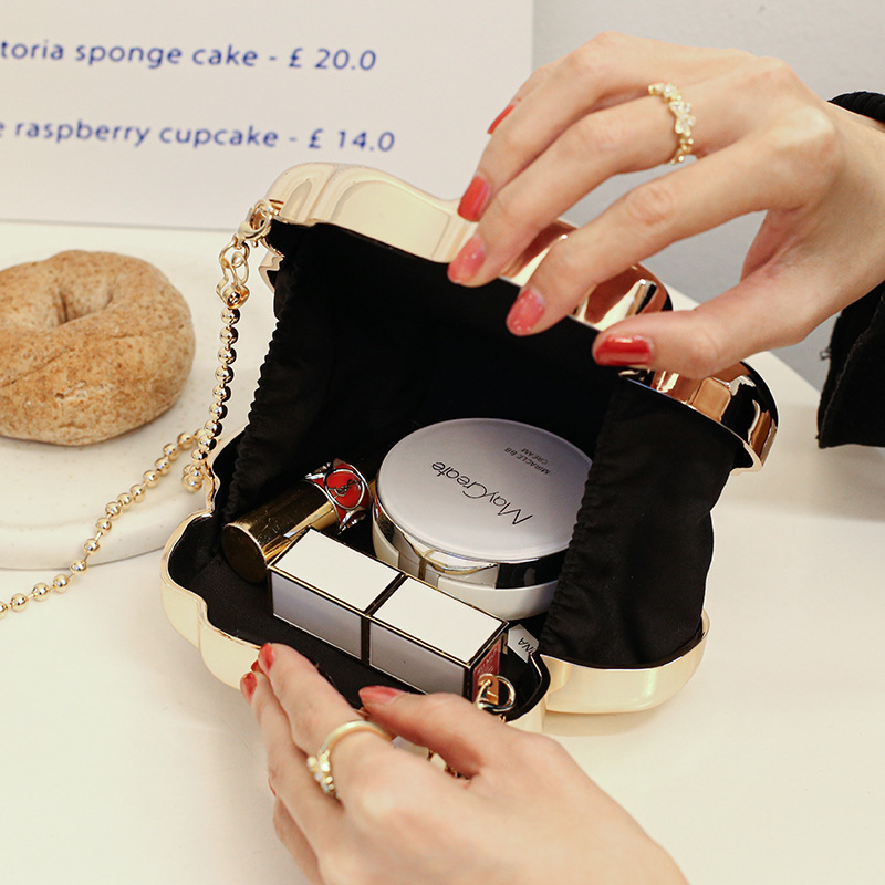 Flower Gold Acrylic Bag For Women New Style New Niche Design, Light Luxury High-End Evening Dress Banquet