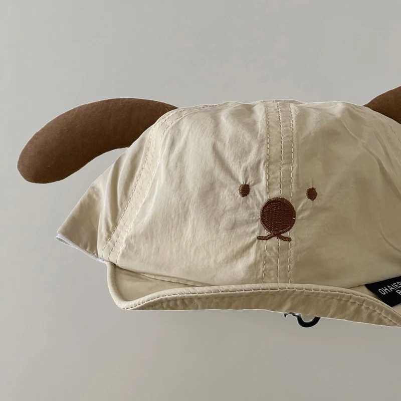 Spring Summer Kids Boys Girls Baseball Hats Cartoon Dog Pattern Thin Breathable Quick Drying Baby Sun Hat Outdoor Children Peake M250121