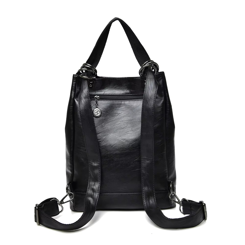 2024 Backpack Mochila Feminina Casual Multifunction Women Leather Backpack Female Shoulder Bag Sac A Dos Travel Back Pack