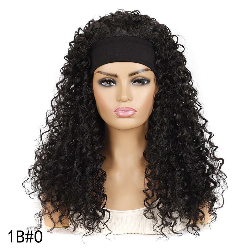 Lace Front Wig Cover T Shape Hairbands Wigs For Export Long Hair Deep Curled Wig Headbands And Synthetic Fiber Headbands