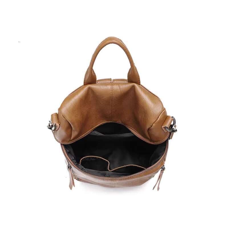 Genuine Leather Women's Backpack High Quality Fashion Cowhide Backpacks Women Casual Large Capacity Brand Shoulder Bags