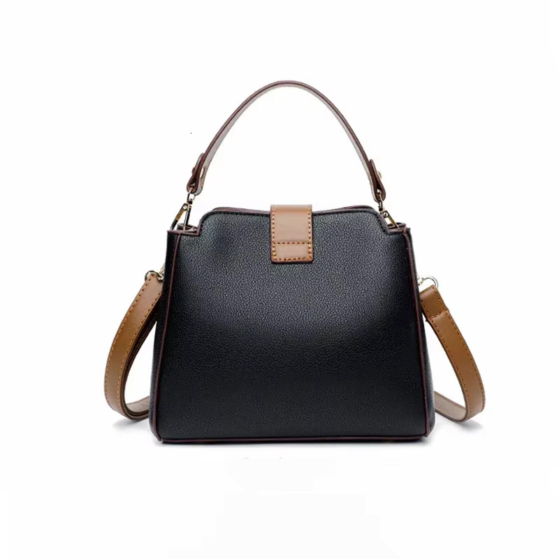 Small Bucket Shoulder For Women Designer PU Leather Messenger Crossbody Bags Ladies Casual Solid Color Purse Handbag