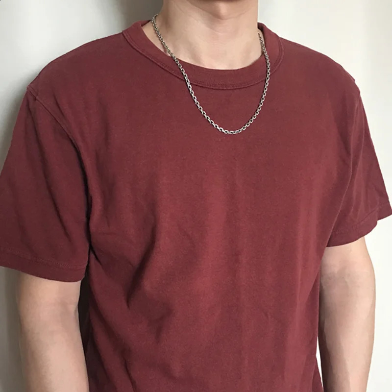 Real Silver S925 Pure silver Clasic Round Chain Necklace For Men Male 925 Sterling Silver Necklace Women Thai Silver Chain 250120