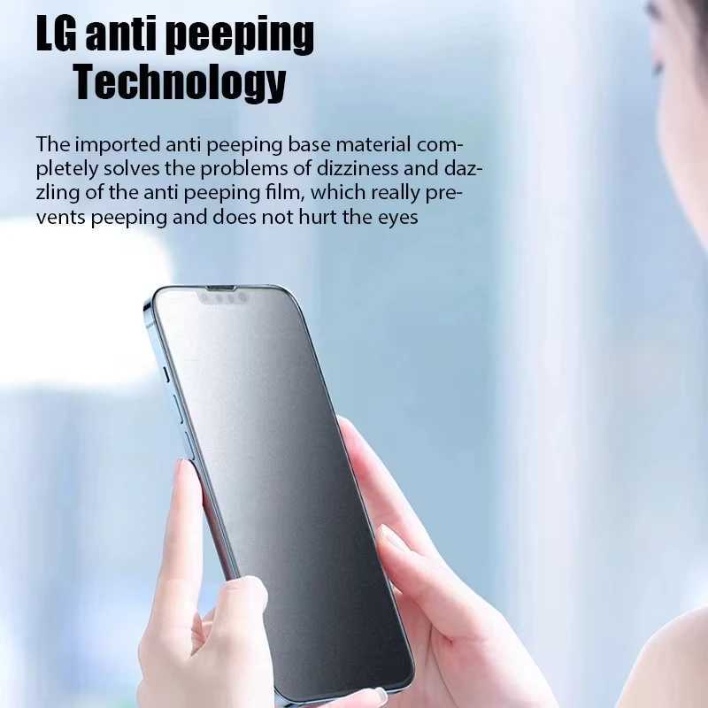 5PCS Matte Privacy Screen Protectors For iPhone 16 15 Pro Max 14 13 12 11 Pro X XR XS Max 7 8 Plus SE2 SE3 Anti Spy Ceramic Film M250120