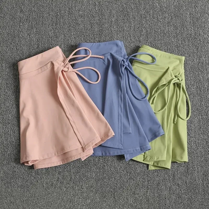 Tennis skirt sports womens summer hipcovering anti mask running training quickdrying leisure fitness short y250121
