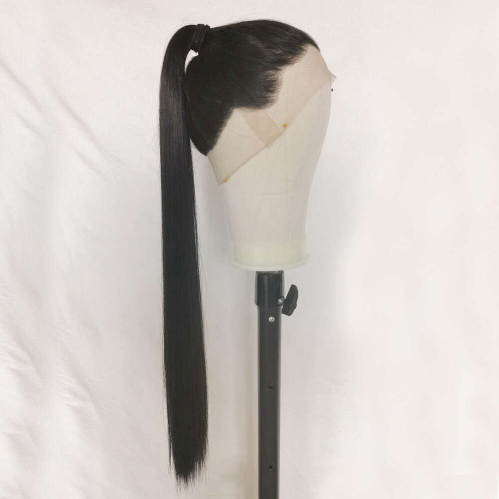 Lace Front Wig Cover T Shape Fashion Wig With Straight Hair Lace Synthetic Full Hand Hook Wig Headband For Cosplay Performance Using Long Hair