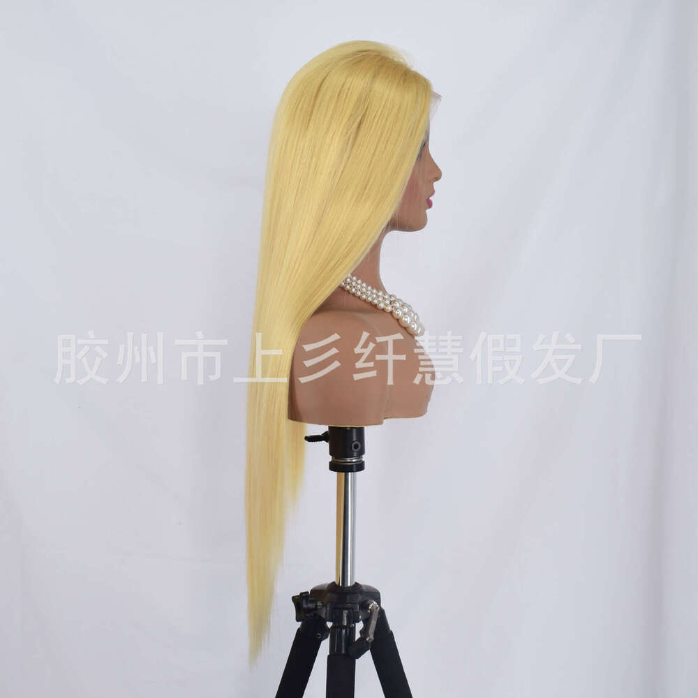 Lace Front Wig Cover T Shape Wig New Front Lace Women S Long Straight Hair Red Gold High Temperature Matte Synthetic Silk Headband