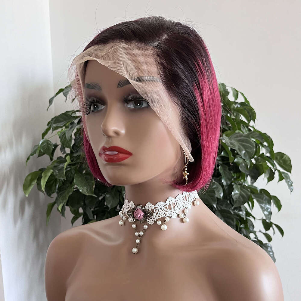 Lace Front Wig Cover T Shape Bestselling Partial Short Straight Front Lace Full True Real Hair Headset