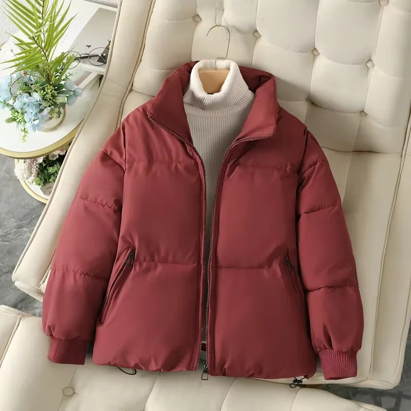 Parkas Women Coat Autumn Winter Keep Warm Puffer Jacket Stand Collar Haruku Outwear Loose Padded Vest Korean Fall 2024